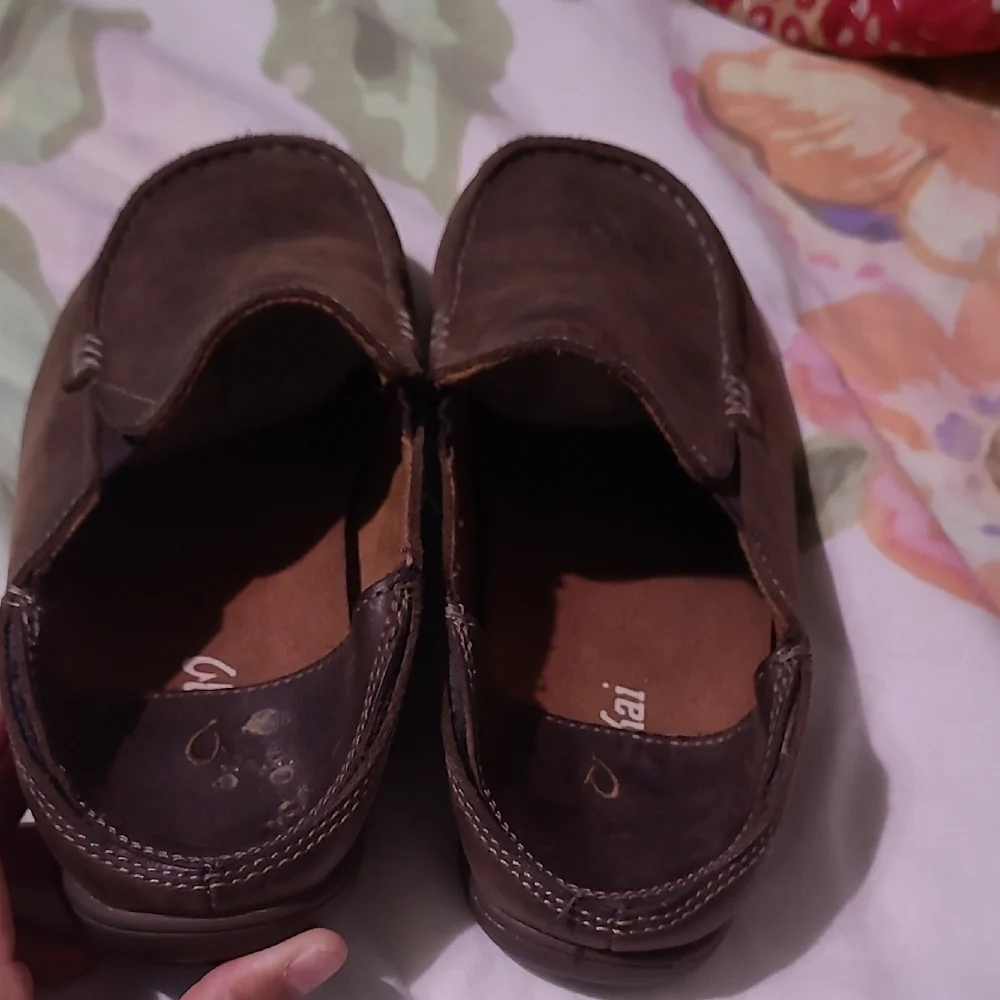 OluKai BOYSs Dark Brown Leather Loafers